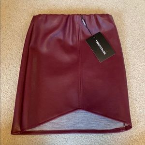 Pretty little thing red leather skirt